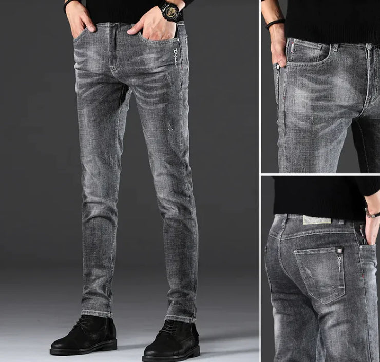 Men's Slim-Fit Casual Jeans