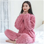 Cozy Flannel Thickened Lounge Set