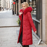 Winter Long Coat with Thickened Fur Collar