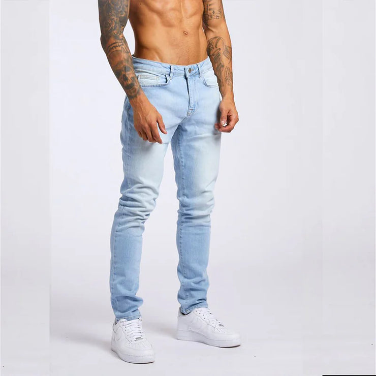 Men's Slim Fit High Waist Jeans