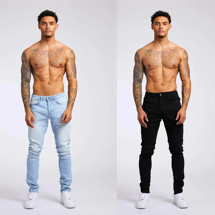 Men's Slim Fit High Waist Jeans