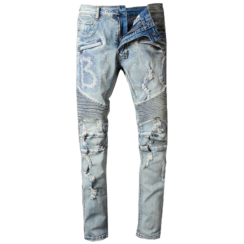 Personalized Slim Biker Jeans