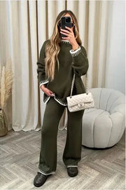 Casual Loose Solid Color Outfit